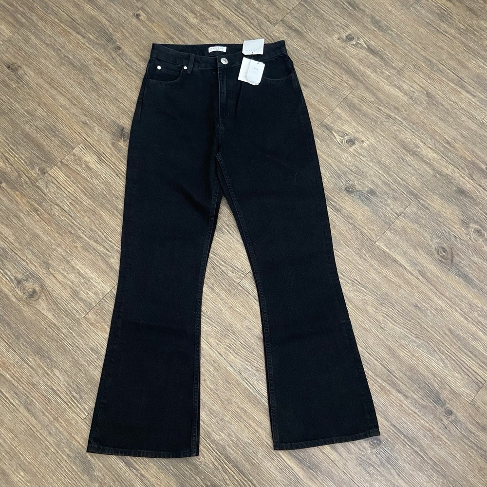 Sandro Paris Rudolphe High-Rise Flare Black Jeans